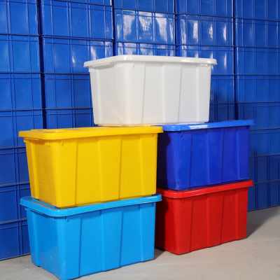 销产鸣固zj4344塑料水箱加大长方形带排水大号养鱼水产养殖储水桶